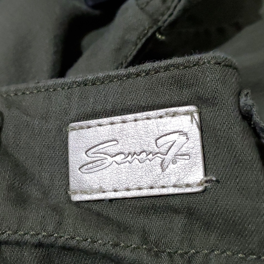 SEVEN7 UTILITY ARMY GREEN CARGO PANTS JOGGER STYLE SIZE 4 - Picture 7 of 14